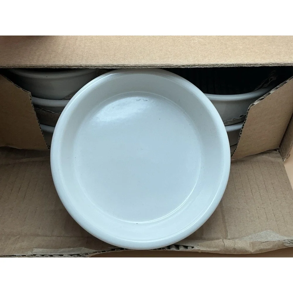 Libbey Just Baking 6 Piece White Ceramic‎ Baking Dishes 5in x 1.2in NEW Open Box